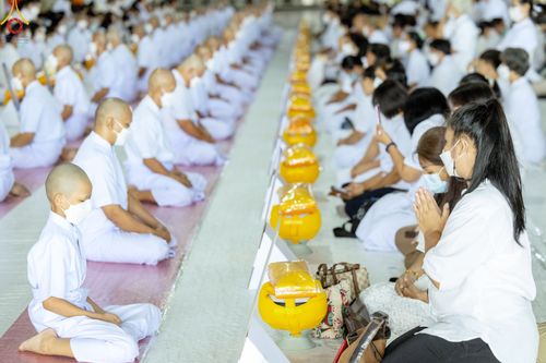 ภาพ No.84120:พิธีเวียนประทักษิณ พิธีวันทาเจดีย์ พิธีขอขมา และมอบผ้าไตร  ในโครงการบรรพชาอุปสมบทหมู่ธรรมทายาทรุ่นเข้าพรรษา และโครงการบรรพชาสามเณรโรงเรียนนานาชาติ รุ่นที่12 ในวันเสาร์ที่ 22 กรกฎาคม พ.ศ. 2566