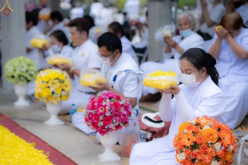 ภาพ No.69042:พิธีต้อนรับพระธรรมยาตรา ในโครงการธรรมยาตรากตัญญูบูชา มหาปูชนียาจารย์ พระมงคลเทพมุนี(สด จนฺทสโร) พระผู้ปราบมาร อนุสรณ์สถาน 7 แห่ง ปีที่ 11 วันที่ 3 มกราคม พ.ศ. 2566 ณ อนุสรณ์สถานมหาวิหารพระมงคลเทพมุนี จ.สุพรรณบุรี