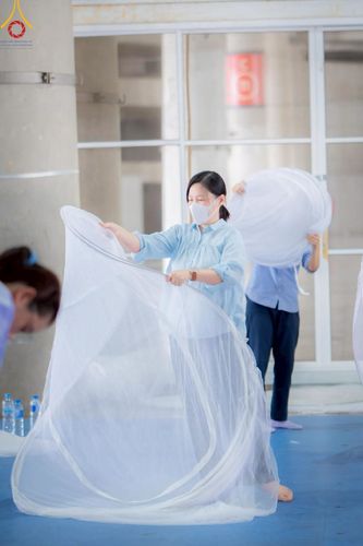 ภาพ No.218273:วันที่ 12-18 เมษายน พ.ศ. 2568 พระภิกษุและเจ้าหน้าที่อาสาสมัคร เตรียมพื้นที่ต้อนรับพักค้างพระสังฆาธิการ เนื่องในงานวันคุ้มครองโลก 22 เมษายน พ.ศ. 2568