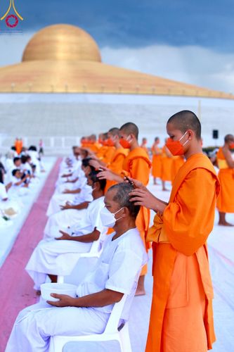 ภาพ No.99940:พิธีปลงผมธรรมทายาท โครงการอุปสมบทบูชาธรรมมหาปูชนียาจารย์ พ.ศ. 2566 ณ ลานธรรม มหาวิหารคด 8-9 ศูนย์อบรมวัดพระธรรมกาย วันอาทิตย์ที่ 3 ธันวาคม พ.ศ. 2566