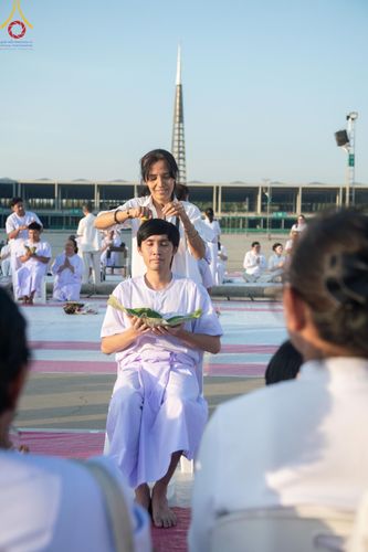 ภาพ No.180003:พิธีปลงผมนาคธรรมทายาท ในโครงการอุปสมบทหมู่ บูชาธรรมมหาปูชนียาจารย์ (ศูนย์อบรมวัดพระธรรมกาย) วันที่ 1 ธันวาคม พ.ศ. 2567 ณ ลานธรรมหารัตนวิหารคด วัดพระธรรมกาย จ.ปทุมธานี