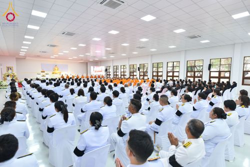 ภาพ No.280664:วันศุกร์ที่ 12 ธันวาคม พ.ศ.2568 พิธีบำเพ็ญกุศลปัญญาสมวาร (50 วัน) อุทิศถวายพระราชกุศลแด่ “พระพันปีหลวง” ณ วัดพระธรรมกาย