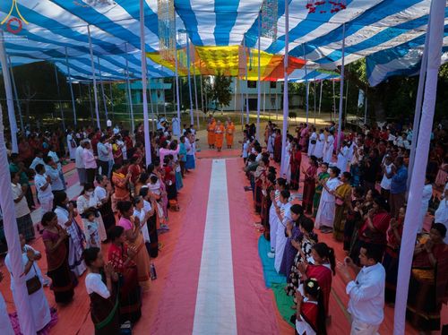 ภาพ No.65716:พิธีถวายพระบรมสารีริกธาตุ เพื่อประดิษฐาน ณ พระพุทธรูปปางไสยยาสน์ ที่ยาวที่สุดในบังกลาเทศ  วันที่ 22 พฤศจิกายน พ.ศ. 2565