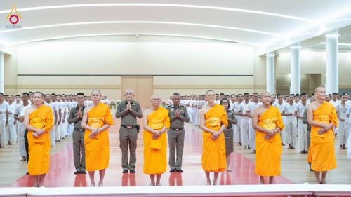 ภาพ No.351219:วันที่ 21 กันยายน พ.ศ. 2569 พิธีปิดโครงการบรรพชาพัฒนาคุณธรรม จริยธรรม  สำหรับนักเรียนนายสิบตำรวจ (นสต.) รุ่นที่ 16 ศูนย์ฝึกอบรมตำรวจภูธรภาค 1