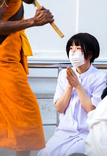 ภาพ No.72377:พิธีต้อนรับพระธรรมยาตรา ในโครงการธรรมยาตรากตัญญูบูชา มหาปูชนียาจารย์ พระมงคลเทพมุนี(สด จนฺทสโร) พระผู้ปราบมาร อนุสรณ์สถาน 7 แห่ง ปีที่ 11 วันที่ 18 มกราคม พ.ศ. 2566 ณ อนุสรณ์สถานลำดับที่ 4 สถานที่เกิดด้วยกายธรรม วัดโบสถ์ (บน) บางคูเวียง อ.บางกรวย จ.นนทบุ