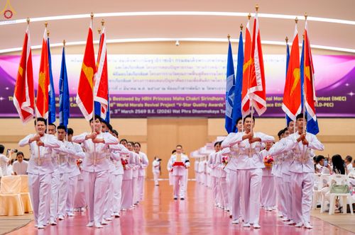 ภาพ No.311978:วันอังคารที่ 3 มีนาคม พ.ศ.2569 พิธีมอบโล่วัชรเกียรติยศ โครงการตอบปัญหาธรรมะทางก้าวหน้า ครั่งที่ 43, พิธีมอบโล่วัชรเกียรติยศ โครงการสอบตอบปัญหาศีลธรรม เพื่อสันติภาพโลก (World-Pec) ครั้งที่ 19 ณ สภาธรรมกายสากล วัดพระธรรมกาย