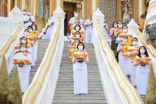 ภาพ No.79395:พิธีเวียนประทักษิณ ขอขมา มอบผ้าไตร โครงการบรรพชาสามเณรฟื้นฟูพระพุทธศาสนาทั่วไทย ณ วัดพระพุทธบาทราชวรมหาวิหาร อ.พระพุทธบาท จ.สระบุรี วันที่ 1 เมษายน พ.ศ. 2566