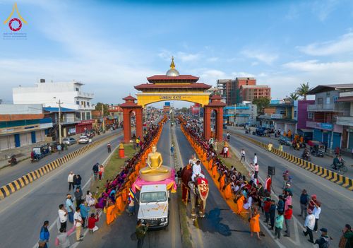 ภาพ No.132066:พิธีต้อนรับ พระ-สามเณร ธรรมยาตรา ในโครงการบรรพชา 1,250 รูป ณ แดนประสูติ สวนลุมพินี ประเทศเนปาล วันที่ 16-17 มีนาคม พ.ศ. 2567