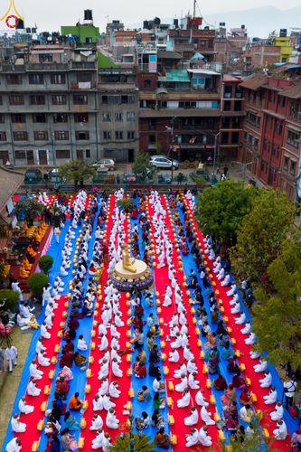 ภาพ No.77612:พิธีตัดปอยผมและปลงผมนาคธรรมทายาท ในโครงการบรรพชาสามเณรหมู่ ประเทศเนปาล วันที่ 11 มีนาคม พ.ศ.2566