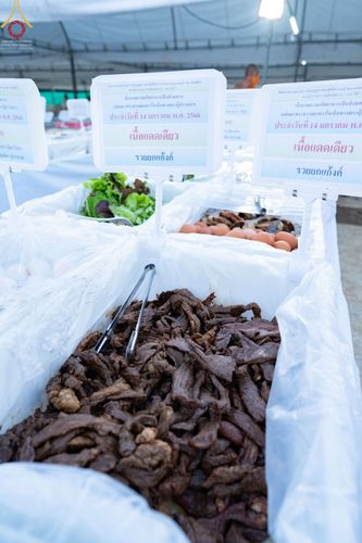 ภาพ No.71186:พิธีถวายภัตตาหารเป็นสังฆทาน แด่คณะพระธรรมยาตราฯ ในโครงการธรรมยาตราฯ ปีที่ 11 ณ อนุสรณ์สถานคลองบางนางแท่น อ.สามพราน จ.นครปฐม วันที่ 14 มกราคม พ.ศ. 2566