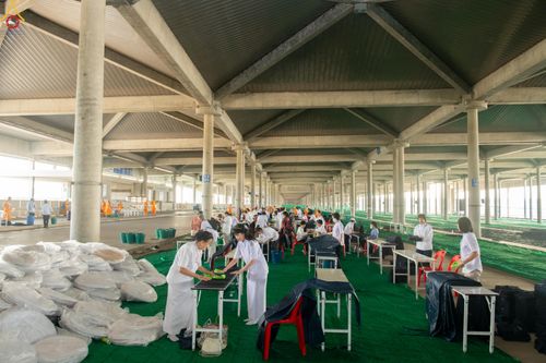 ภาพ No.322402:วันที่ 16 เมษายน พ.ศ.2569 การจัดเตรียมเบาะรองนอน เช็ดทำความสะอาด  เพื่องานถวายมหาสังฆทาน 40,000 กว่าวัดทั่วประเทศ วันคุ้มครองโลก 22 เมษายน พ.ศ.2569 วัดพระธรรมกาย