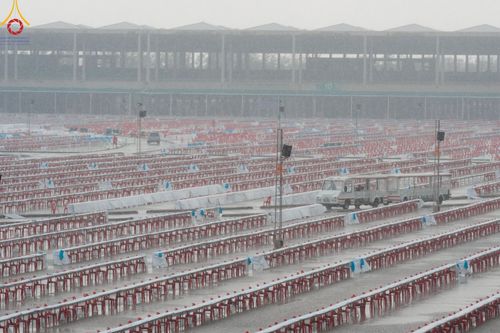 ภาพ No.218792:วันศุกร์ที่ 18 เมษายน พ.ศ. 2568 การเตรียมงานในลานธรรม , พระมหาธรรมกายเจดีย์ เพื่องานวันคุ้มครองโลก 22 เมษายน พ.ศ. 2568