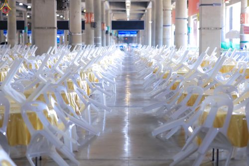 ภาพ No.322699:วันที่ 15-18 เมษายน พ.ศ.2569 การเเตรียมโต๊ะฉัน , เตรียมจุดพักค้าง , เรียงเก้าอี้ , เรียงกล่องไทยธรรม  เพื่องานถวายมหาสังฆทาน 40,000 กว่าวัดทั่วประเทศ วันคุ้มครองโลก 22 เมษายน พ.ศ.2569 วัดพระธรรมกาย