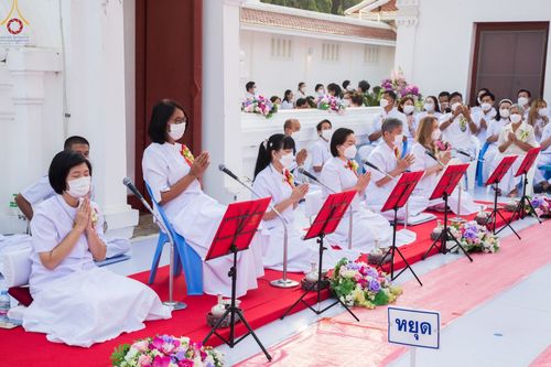 ภาพ No.73645:พิธีตักบาตรพระธรรมยาตราฯ ในโครงการธรรมยาตรากตัญญูบูชา มหาปูชนียาจารย์ พระมงคลเทพมุนี(สด จนฺทสโร) พระผู้ปราบมาร ปีที่ 11 ณ อนุสรณ์สถานลำดับที่ 4 สถานที่เกิดด้วยกายธรรม วัดโบสถ์ (บน) บางคูเวียง อ.บางกรวย จ.นนทบุรี วันที่ 22 มกราคม พ.ศ. 2566