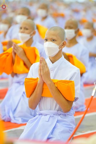 ภาพ No.79850:พิธีขอบรรพชา , พิธีคล้องอังสะ พิธีขอสรณคมน์และศีล , พิธีขอนิสสัย ในโครงการบรรพชาสามเณรฟื้นฟูพระพุทธศาสนาทั่วไทย วันเสาร์ที่ 8 เมษายน พ.ศ.2566