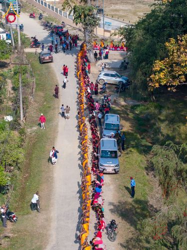 ภาพ No.132300:พิธีจุดโคมประทีปถวายเป็นพุทธบูชา ในโครงการบรรพชา 1,250 รูป ณ แดนประสูติ สวนลุมพินี ประเทศเนปาล วันที่ 17 มีนาคม พ.ศ. 2567