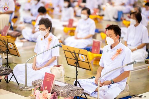 ภาพ No.80477:พิธีถวายทุนสนับสนุนการสร้าง พระไตรปิฎกฉบับธรรมชัย วันเสาร์ที่ 29 เมษายน พ.ศ. 2566 ณ สภาธรรมกายสากล วัดพระธรรมกาย