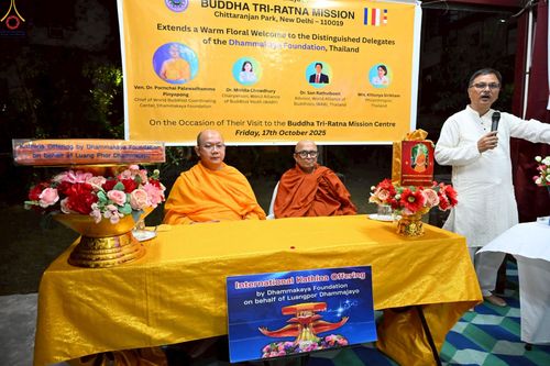 ภาพ No.263410:วันที่ 17 ตุลาคม พ.ศ. 2568 ทอดกฐินสมทบวัดต่างประเทศ ณ ศูนย์เผยแผ่พุทธรัตนะ กรุงเดลลี ประเทศอินเดีย 