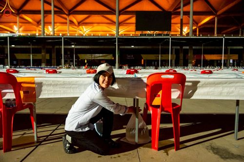 ภาพ No.218869:วันศุกร์ที่ 18 เมษายน พ.ศ. 2568 การเตรียมงานในลานธรรม , พระมหาธรรมกายเจดีย์ เพื่องานวันคุ้มครองโลก 22 เมษายน พ.ศ. 2568