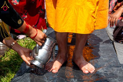 ภาพ No.132075:พิธีต้อนรับ พระ-สามเณร ธรรมยาตรา ในโครงการบรรพชา 1,250 รูป ณ แดนประสูติ สวนลุมพินี ประเทศเนปาล วันที่ 16-17 มีนาคม พ.ศ. 2567