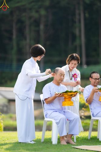 ภาพ No.147462:พิธีตัดปอยผม ขอขมา มอบบาตร ผ้าไตร โครงการปฐมอุปสมบท สมโภชอุโบสถ บูชาธรรม 80 ปี หลวงพ่อธัมมชโย ณ วัดพระธรรมกายโทชิหงิ ประเทศญี่ปุ่น วันพฤหัสบดีที่ 8 สิงหาคม พ.ศ. 2567
