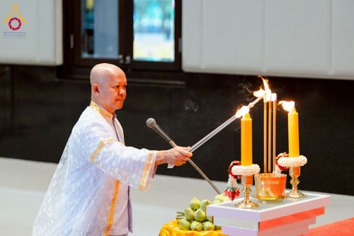 ภาพ No.223607:วันที่ 11 พฤษภาคม พ.ศ. 2568 พิธีบรรพชาของอุบาสก พิสิทธิ์ หมื่นแกล้ว  ณ วัดพระธรรมกาย