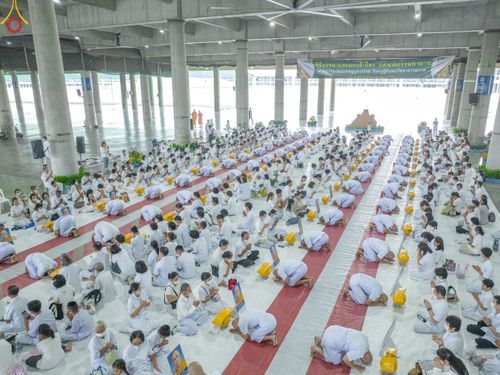 พิธีบรรพชาอุปสมบท ในโครงการอุปสมบทหมู่บูชาธรรม วันครูผู้ค้นพบวิชชาธรรมกาย ณ วัดพระธรรมกาย ในวันเสาร์ที่ 16 กันยายน พ.ศ.2566