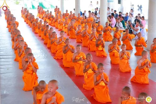 ภาพ No.135657:พิธีขอขมารับผ้าไตร , พิธีบรรพชา ในโครงการบรรพชาสามเณร ฟื้นฟูพระพุทธศาสนาทั่วไทย  ณ ศูนย์ปฏิบัติธรรมสวนผึ้ง จ.ราชบุรี วันที่ 4 เมษายน พ.ศ. 2567