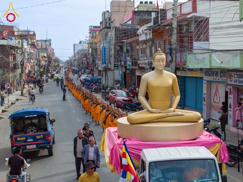 ภาพ No.132035:พิธีต้อนรับ พระ-สามเณร ธรรมยาตรา ในโครงการบรรพชา 1,250 รูป ณ แดนประสูติ สวนลุมพินี ประเทศเนปาล วันที่ 16-17 มีนาคม พ.ศ. 2567