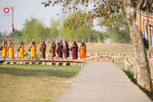 ภาพ No.132107:พิธีต้อนรับ พระ-สามเณร ธรรมยาตรา ในโครงการบรรพชา 1,250 รูป ณ แดนประสูติ สวนลุมพินี ประเทศเนปาล วันที่ 16-17 มีนาคม พ.ศ. 2567