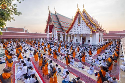 ภาพ No.110512:พิธีต้อนรับพระธรรมยาตรา ในโครงการธรรมยาตรากตัญญูบูชา มหาปูชนียาจารย์ พระมงคลเทพมุนี(สด จนฺทสโร) พระผู้ปราบมาร อนุสรณ์สถาน 7 แห่ง ปีที่ 12 วันที่ 11 มกราคม พ.ศ. 2567 ณ อนุสรณ์สถานลำดับที่ 3 สถานที่เกิดใหม่ในเพศสมณะ วัดสองพี่น้อง จ.สุพรรณบุรี