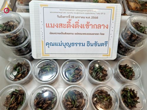 ภาพ No.202807:พิธีถวายภัตตาหารเป็นสังฆทาน แด่พระธรรมยาตรา ณ วัดพระธรรมกาย ตำบลคลองสาม อำเภอคลองหลวง จังหวัดปทุมธานี ในโครงการธรรมยาตรา กตัญญูบูชา มหาปูชนียาจารย์ พระมงคลเทพมุนี(สด จนฺทสโร) พระผู้ปราบมาร อนุสรณ์สถาน 7 แห่ง ปีที่ 13 วันที่ 28 มกราคม พ.ศ. 2568