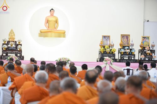 ภาพ No.103554:พิธีถวายจตุปัจจัย และภัตตาหารเป็นสังฆทาน , พิธีมอบอักษรสารตราตั้งฐานานุกรม และพัดยศ , การประชุมคณะสงฆ์ประจำจังหวัดสระบุรี  ณ ศูนย์ปฏิบัติธรรมจังหวัดสระบุรี อ.พระพุทธบาท จ.สระบุรี   วันอังคารที่ 19 ธันวาคม  พ.ศ. 2566