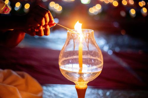 ภาพ No.211690:วันอาทิตย์ที่ 16 มีนาคม พ.ศ. 2568 พิธีจุดประทีปถวายเป็นพุทธบูชา ฉลองปทุมเจดีย์ (เจดีย์พระพุทธเจ้า 5 พระองค์) ณ ศูนย์อบรมเยาวชนปัตตานี