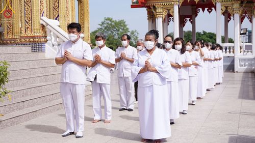 ภาพ No.66968:พิธีอุปสมบทวัดละหาร อ.บางบัวทอง    จ.นนทบุรี รับบุญจัดงานโดย สำนักต่างประเทศ เมื่อวันที่ 7 ธันวาคม พ.ศ. 2565