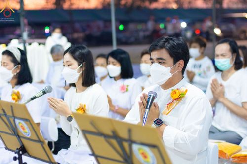 ภาพ No.74351:พิธีถวายภัตตาหารเป็นสังฆทาน แด่คณะพระธรรมยาตราฯ ในโครงการธรรมยาตรากตัญญูบูชา มหาปูชนียาจารย์ พระมงคลเทพมุนี(สด จนฺทสโร) พระผู้ปราบมาร อนุสรณ์สถาน 7 แห่ง ปีที่ 11 วันที่ 26 มกราคม พ.ศ. 2566