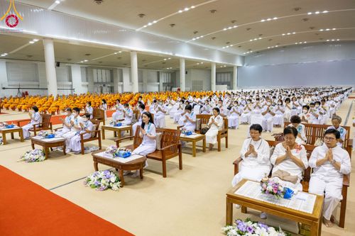 พิธีบำเพ็ญกุศลสวดพระอภิธรรม  อุบาสกถาวร พรหมถาวร (อุบาสกผู้ปั้นพระ) คืนที่ 5 วันพุธที่ 18 ตุลาคม พ.ศ. 2566 ณ ห้องแก้วสารพัดนึก 1 สภาธรรมกายสากล วัดพระธรรมกาย จ.ปทุมธานี