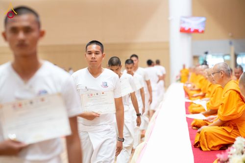ภาพ No.351214:วันที่ 21 กันยายน พ.ศ. 2569 พิธีปิดโครงการบรรพชาพัฒนาคุณธรรม จริยธรรม  สำหรับนักเรียนนายสิบตำรวจ (นสต.) รุ่นที่ 16 ศูนย์ฝึกอบรมตำรวจภูธรภาค 1