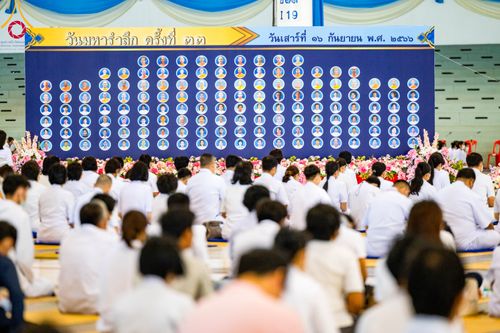 ภาพ No.87918:พิธีรำลึกนักสร้างบารมี ในวันมหารำลึกครั้งที่ 33 วันเสาร์ที่ 16 กันยายน พ.ศ. 2566 ณ หน้ารัตนบัลลังก์ สภาธรรมกายสากล วัดพระธรรมกาย