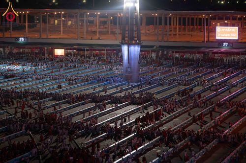 ภาพ No.324500:วันที่ 22 เมษายน พ.ศ.2569 (วันคุ้มครองโลก) บรรยากาศพระสังฆาธิการและสาธุชน การเดินทางกลับ งานถวายมหาสังฆทาน 40,000 กว่าวัดทั่วประเทศ วัดพระธรรมกาย