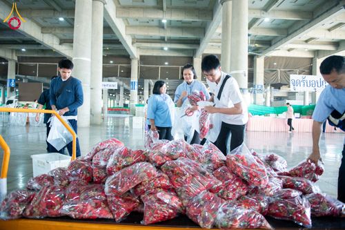 ภาพ No.279510:วันที่ 19-26 ธันวาคม พ.ศ. 2568 และ วันที่ 1 มกราคม พ.ศ.2569 รับบุญปลิดกลีบดอกไม้ เพื่อโปรยต้อนรับพระธรรมยาตรา