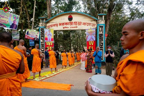 ภาพ No.131142:Photo Story ปฐมบรรพชาชาวพุทธมาร์มา Episode 4/5 วันที่ 13 กุมภาพันธ์พ.ศ. 2567 ณ วัดธัมจักร อรัญกุฏิ บังกลาเทศ