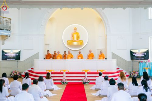 ภาพ No.82839:พิธีทอดผ้าป่าฉลองวัดพระธรรมกายนอร์ธสวีเดน  ในโอกาสสถาปนาครบรอบ 7 ปี  และพิธีวางแผ่นจารึกนามมงคล หน้าต่างบานทรัพย์ วันอาทิตย์ที่ 18 มิถุนายน พ.ศ.2566 ณ วัดพระธรรมกายนอร์ธสวีเดน ประเทศสวีเดน