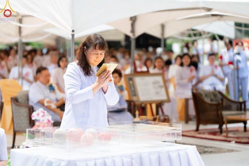 ภาพ No.141652:พิธีประดิษฐานลูกนิมิตมหาสมบัติ  ผูกสีมา สถาปนาอุโบสถ "บูชาธรรม 80 ปี หลวงพ่อธัมมชโย" ณ วัดพระธรรมกายโทชิหงิ ประเทศญี่ปุ่น วันอาทิตย์ที่ 16 มิถุนายน พ.ศ. 2567