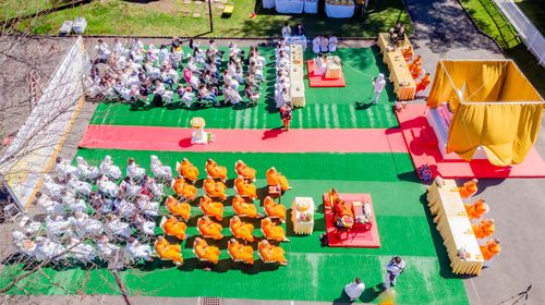 ภาพ No.62507:คณะศิษยานุศิษย์รวมใจสถาปนาและสมโภช ธรรมจักร เพื่ออัญเชิญประดิษฐาน ณ ยอดอุโบสถ 80 ปี หลวงพ่อธัมมชโย วัดพระธรรมกายนิวเจอร์ซี ประเทศสหรัฐอเมริกา  วันอาทิตย์ที่ 7 เมษายน พ.ศ. 2567