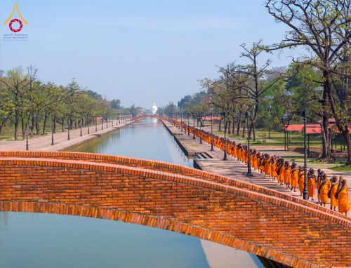 ภาพ No.132003:พิธีต้อนรับ พระ-สามเณร ธรรมยาตรา ในโครงการบรรพชา 1,250 รูป ณ แดนประสูติ สวนลุมพินี ประเทศเนปาล วันที่ 16-17 มีนาคม พ.ศ. 2567