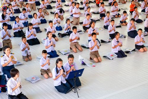 ภาพ No.103749:วันรวมพลังเด็กดี V-Star ผู้นำฟื้นฟูศีลธรรมโลก "รักษ์บวร รักษ์ศีล ๕ จังหวัดปทุมธานี" ปีที่ 5 ปีการศึกษา 2566 ณ วัดสายสุวพรรณ จ.ปทุมธานี วันศุกร์ที่ 22 ธันวาคม พ.ศ. 2566