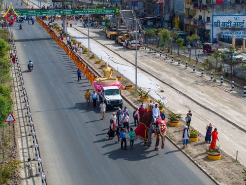 ภาพ No.132027:พิธีต้อนรับ พระ-สามเณร ธรรมยาตรา ในโครงการบรรพชา 1,250 รูป ณ แดนประสูติ สวนลุมพินี ประเทศเนปาล วันที่ 16-17 มีนาคม พ.ศ. 2567