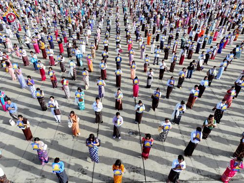 ภาพ No.232789:วันอาทิตย์ที่ 6 กรกฏาคม พ.ศ. 2568 พิธีสวดธัมมจักกัปปวัตตนสูตร เมียนมา ครั้งที่ 8 ณ มหาธรรมกายเจดีย์ วัดพระธรรมกาย