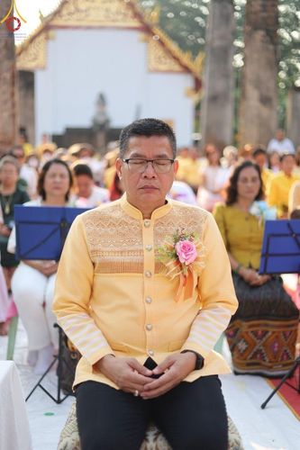 ภาพ No.58679:พิธีตักบาตรพระ ๑,๐๐๐ รูป สมโภชครบรอบ ๘๐๐ ปี พระบรมธาตุเมืองเชลียง ณ วัดพระศรีรัตนมหาธาตุ ราชวรวิหาร  (วัดพระปรางค์) ต.ศรีสัชนาลัย  อ.ศรีสัชนาลัย จ.สุโขทัย วันพฤหัสบดีที่ ๒๕ เมษายน พ.ศ. ๒๕๖๗